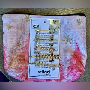 Scunci Elegant Gold Bobby Pin Set & Cosmetic bag